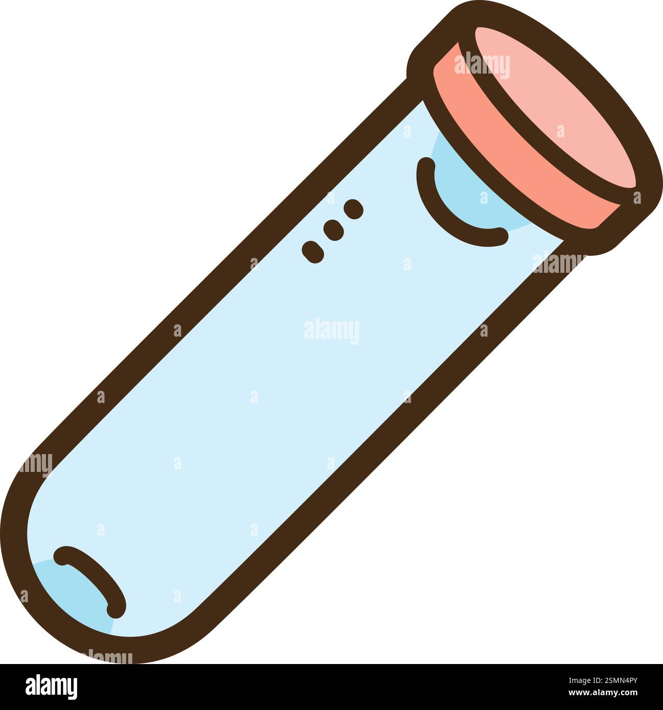 Illustrazione e grafica del doodle vettoriale della provetta per test. Parte della categoria di laboratorio. Illustrazione Vettoriale