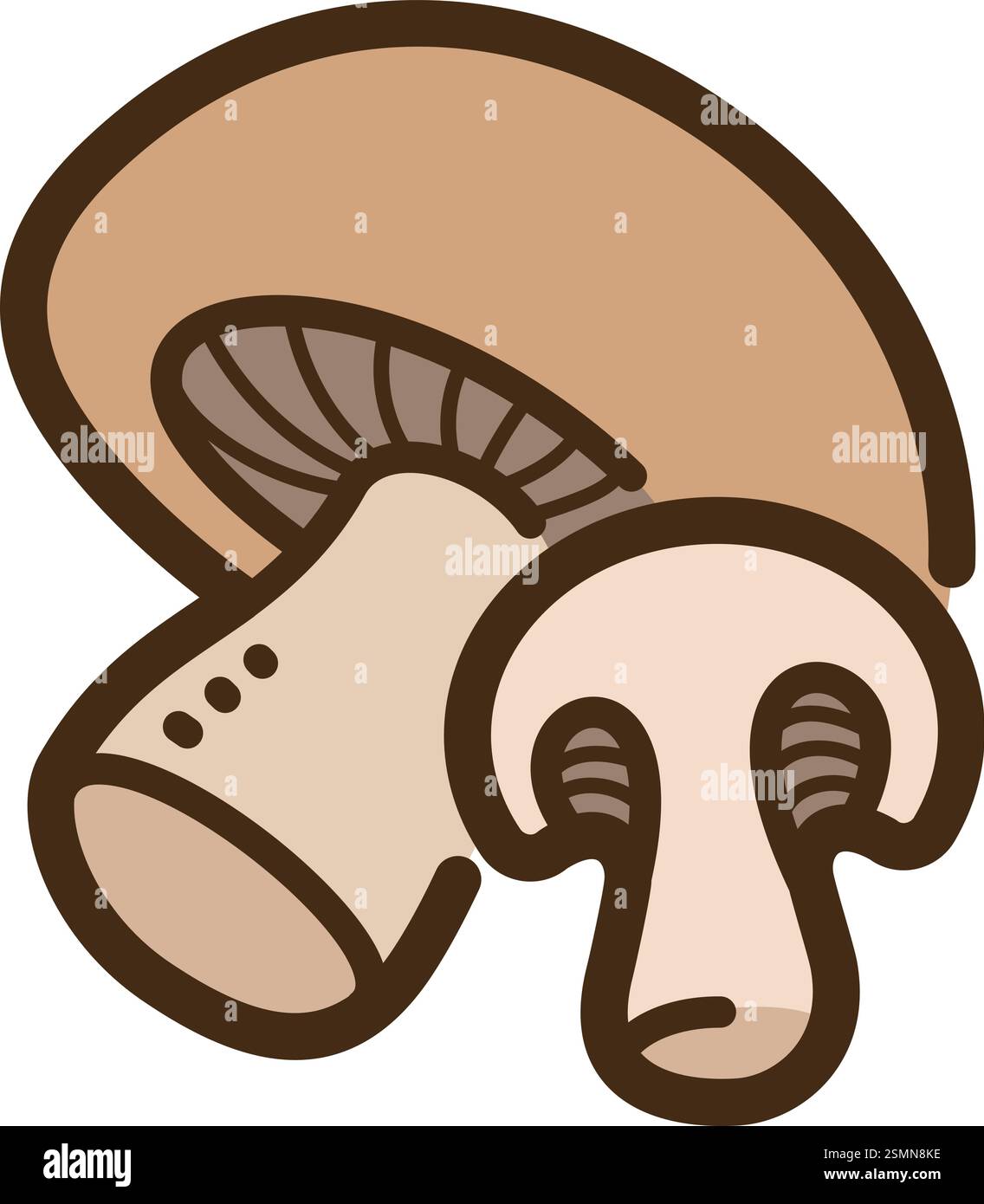 Illustrazione e grafica dei doodle vettoriali dei funghi. Parte della categoria degli alimenti greggi e degli ingredienti. Illustrazione Vettoriale