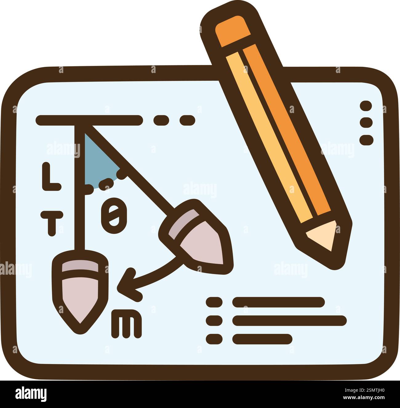 Illustrazione e grafica del doodle vettoriale fisico. Fa parte della categoria scientifica. Illustrazione Vettoriale