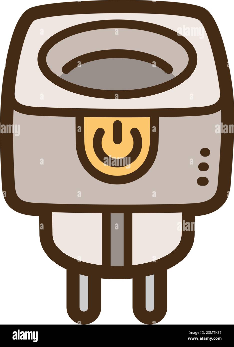 Illustrazione e grafica del doodle vettoriale Smart plug. Fa parte della categoria degli elettrodomestici intelligenti. Illustrazione Vettoriale