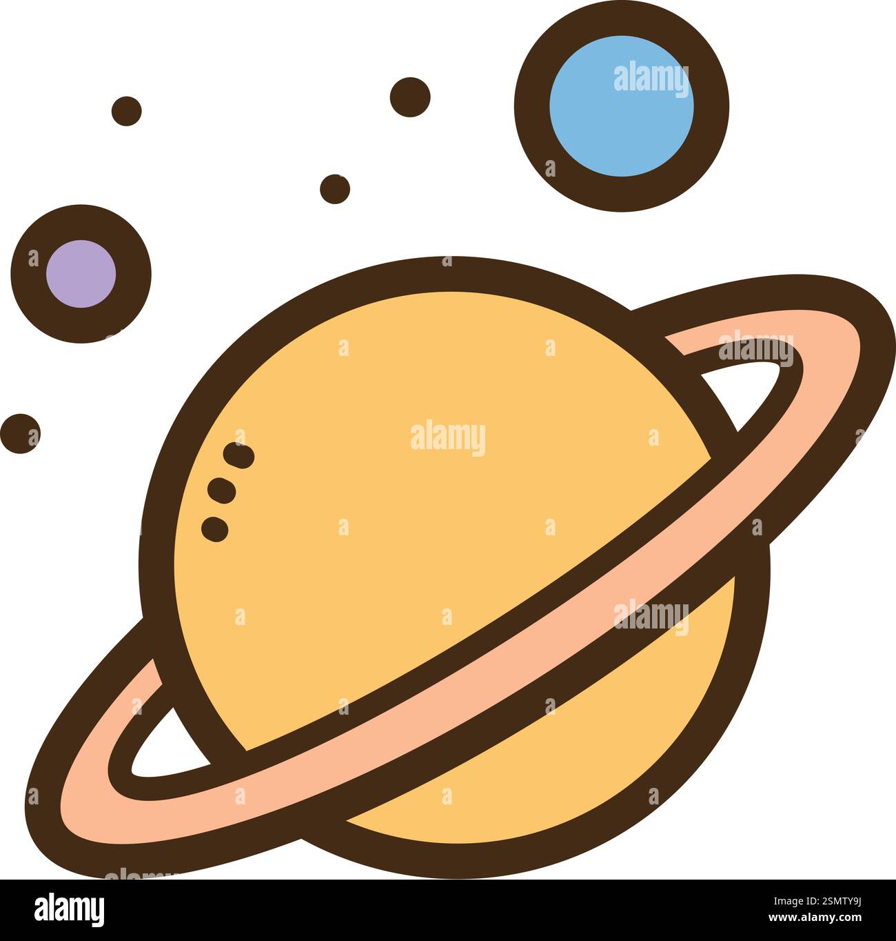 Illustrazione e grafica del doodle vettoriale di astronomia. Fa parte della categoria scientifica. Illustrazione Vettoriale