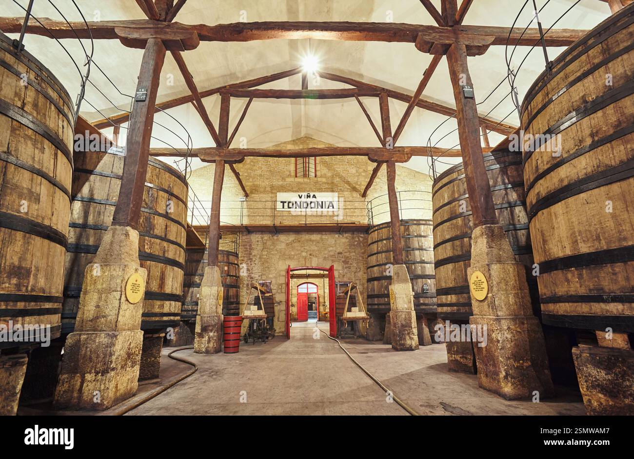 Cantina R. Lopez de Heredia Vina Tondonia. Haro. La Rioja. Spagna Foto Stock
