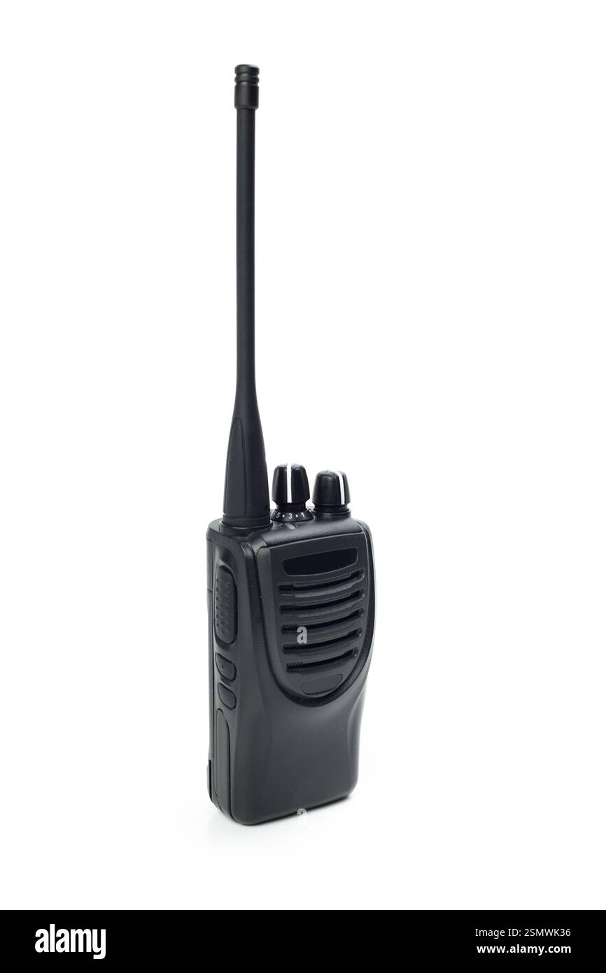 Radio portatile compatta progettata per comunicazioni chiare durante le attività all'aperto e gli eventi in varie impostazioni Foto Stock