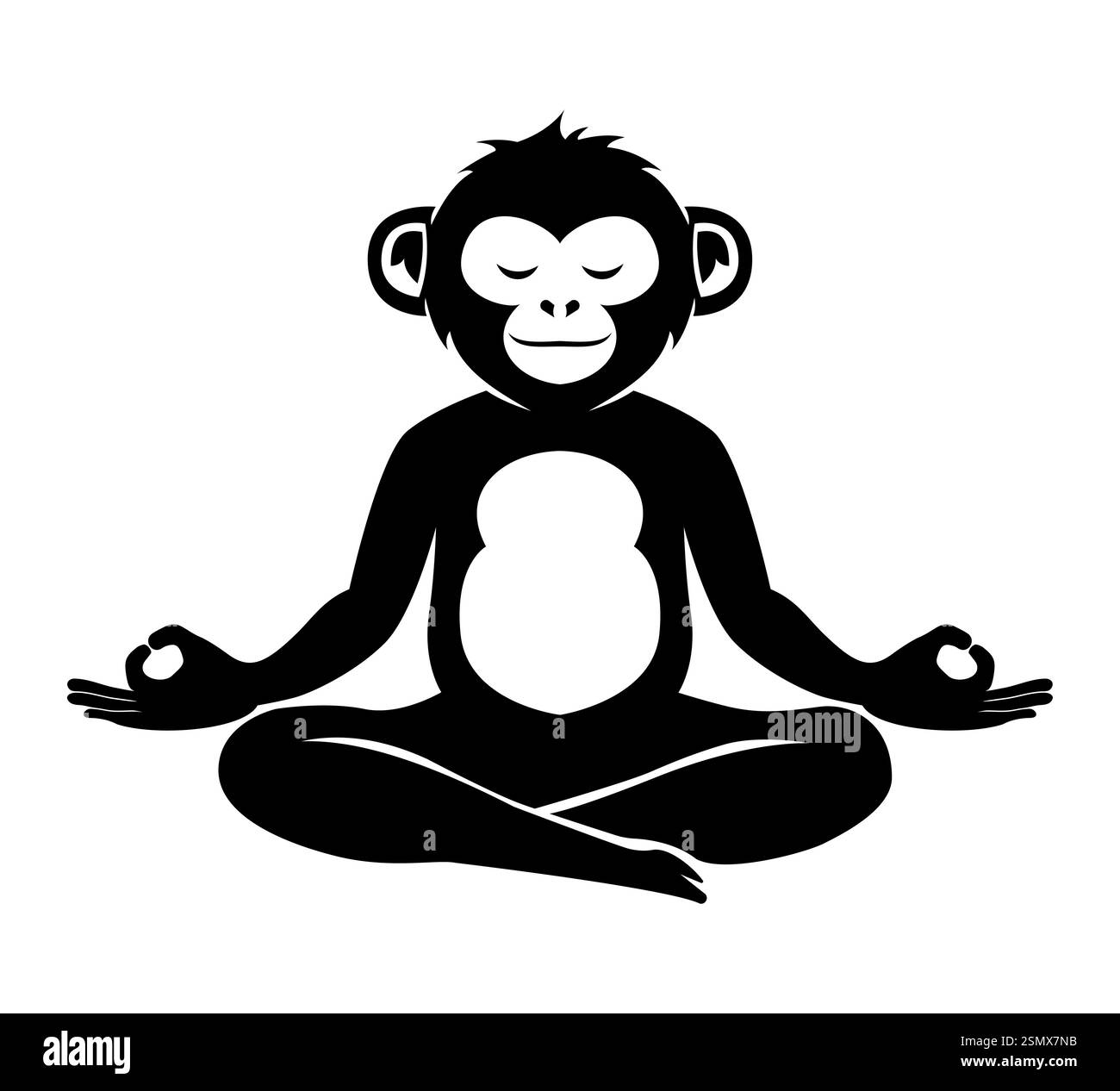 logo scimmia gorilla scimpanzé creativo e originale per la tua azienda o l'immagine vettoriale del logotipo aziendale isolato su sfondo bianco Foto Stock