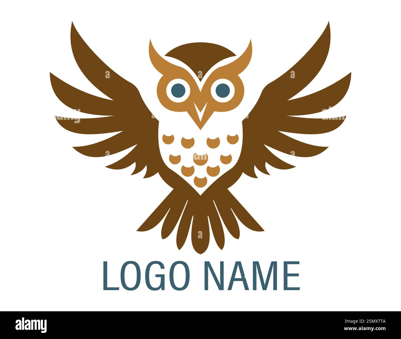logo owl creativo e originale per la tua azienda o l'immagine vettoriale del logotipo aziendale isolato su sfondo bianco Foto Stock