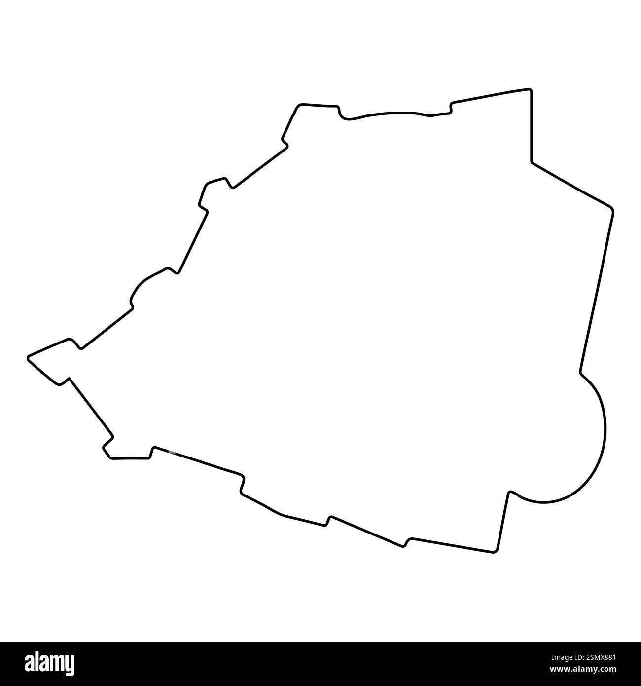 Disegno della linea nera, del profilo della città del Vaticano Illustrazione Vettoriale