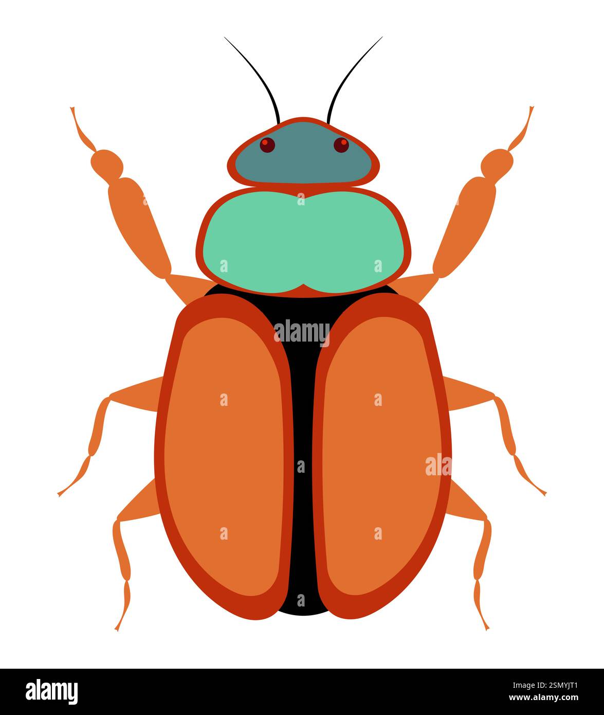 illustrazione vettoriale di insetti animali selvatici in stile piatto isolata su sfondo bianco Illustrazione Vettoriale