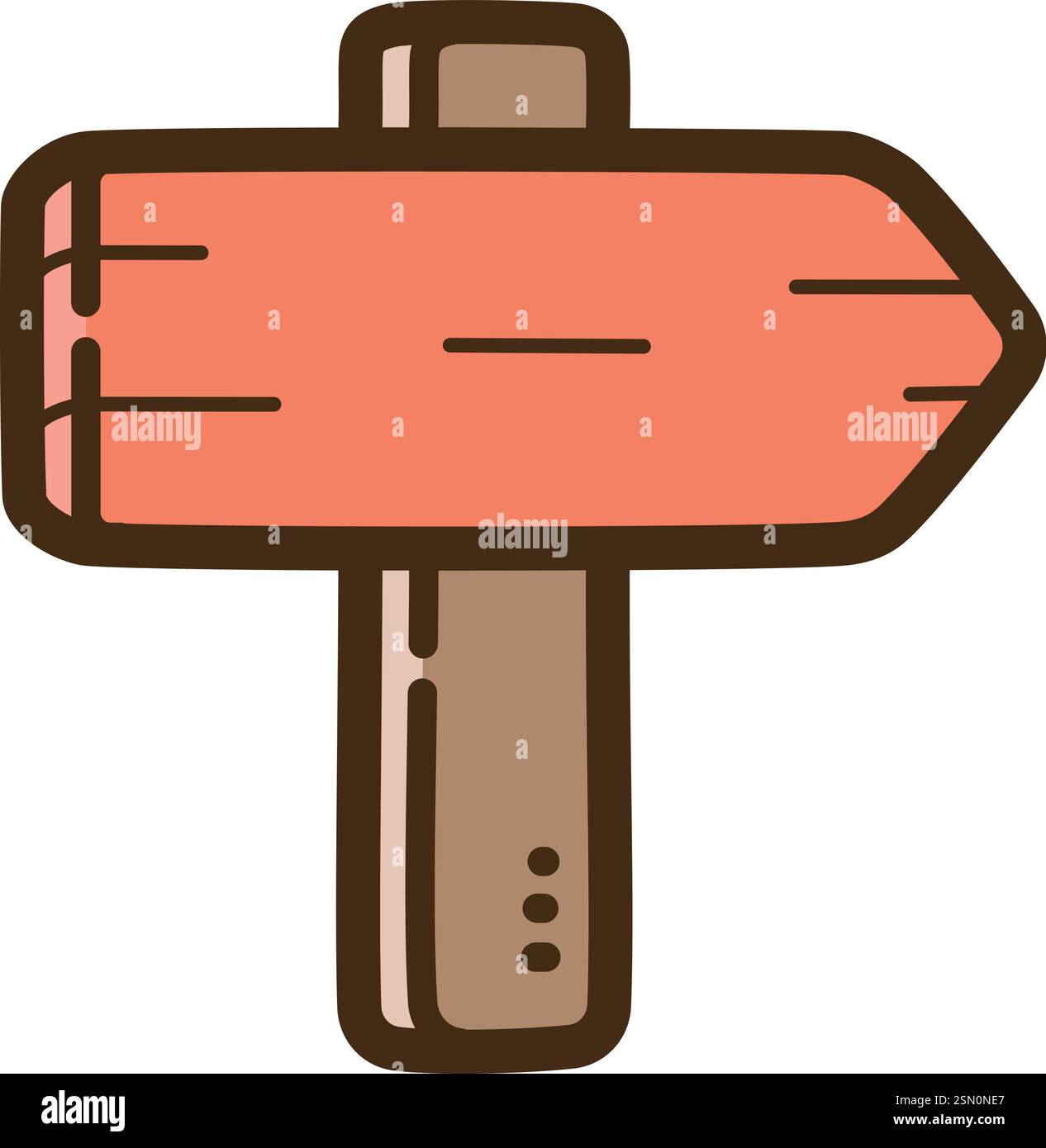 Illustrazione e grafica del doodle vettoriale del segno direzionale. Parte della categoria di viaggio. Illustrazione Vettoriale