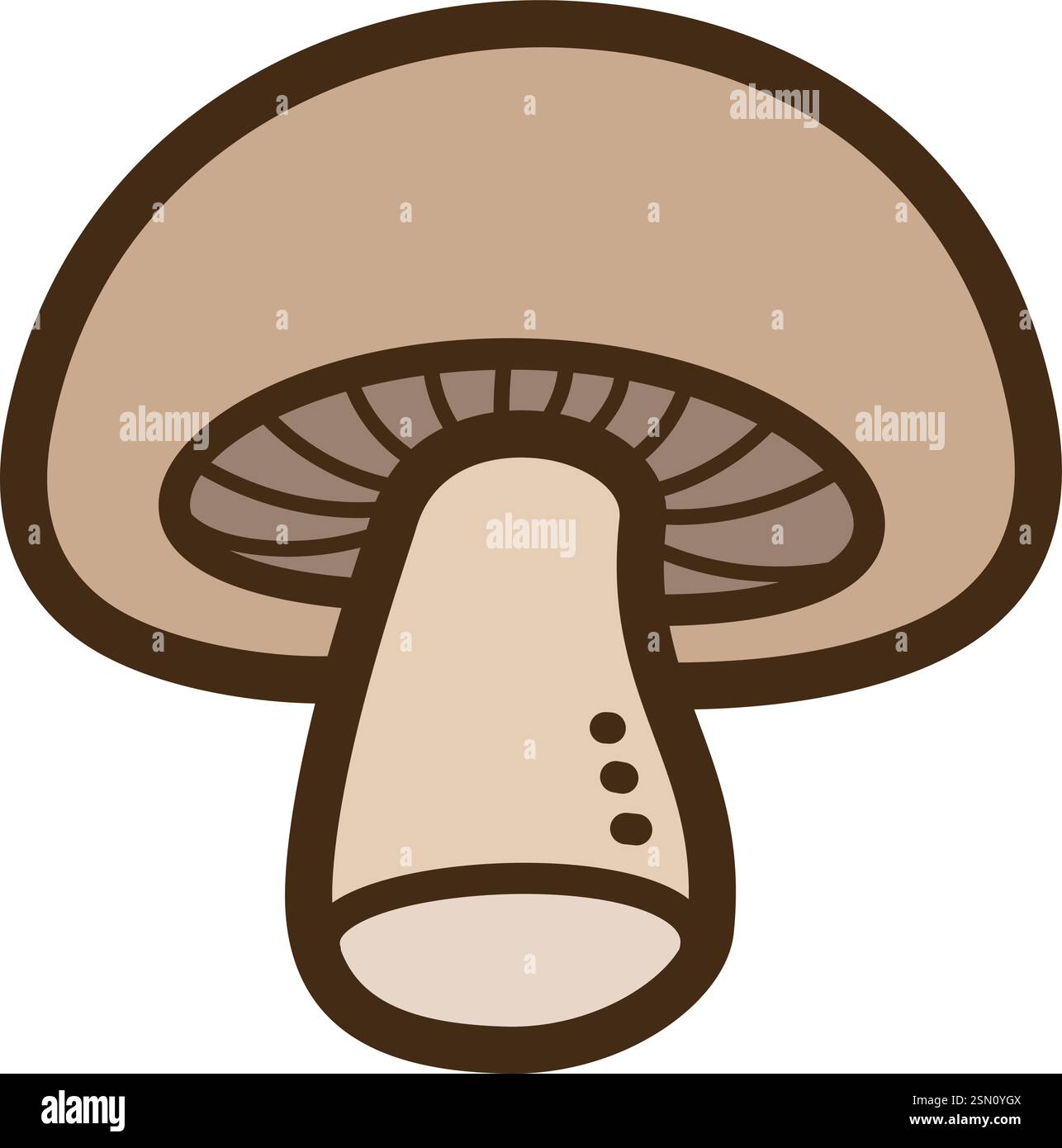 Illustrazione e grafica del doodle vettoriale a fungo. Parte della categoria verdure. Illustrazione Vettoriale