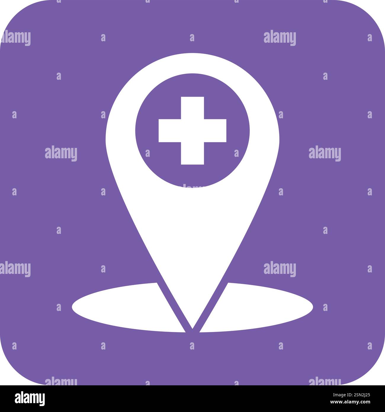 Aggiungi illustrazione del progetto dell'icona del vettore di posizione Illustrazione Vettoriale