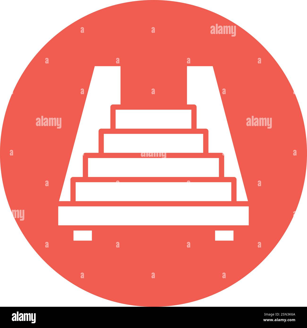 Illustrazione di progettazione dell'icona vettoriale delle scale Illustrazione Vettoriale