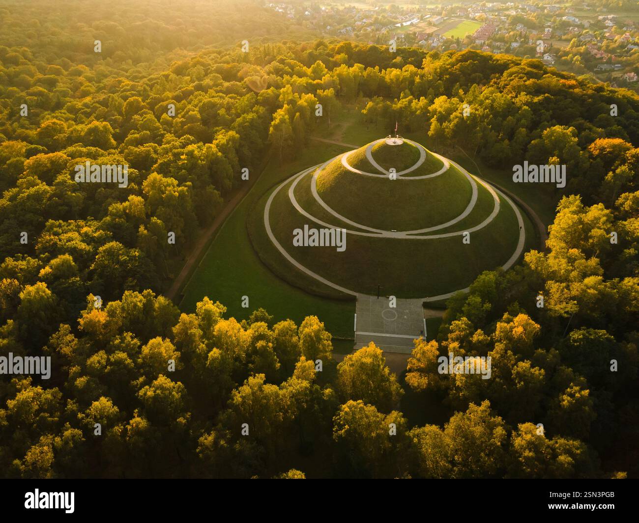 Kopiec Jozefa Pilsudskiego W Krakowie / Josef Pilsudski Mound a Cracovia Foto Stock