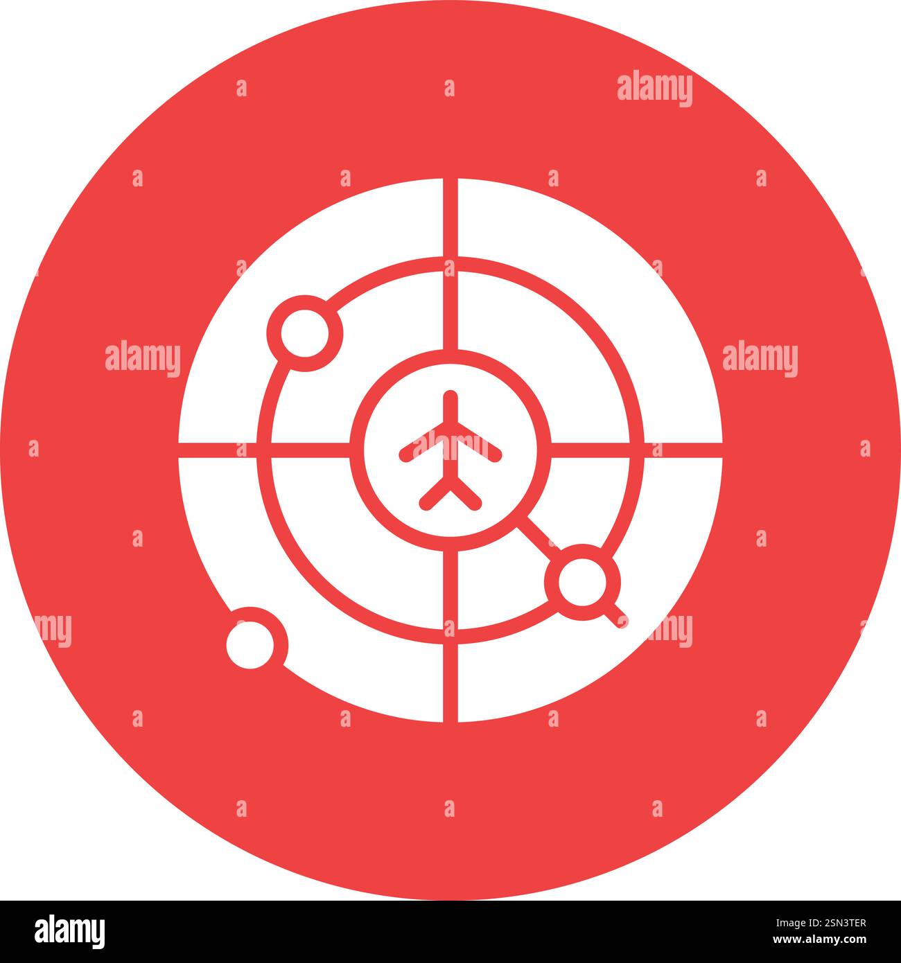 Illustrazione di progettazione dell'icona del vettore radar Illustrazione Vettoriale