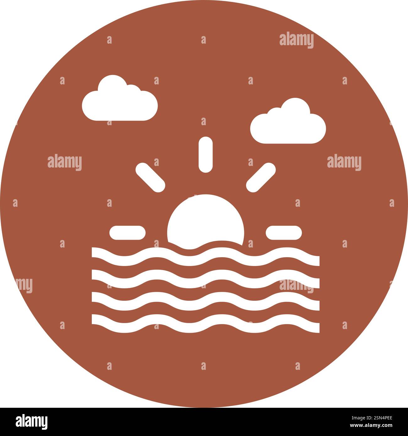 Illustrazione di progettazione dell'icona del vettore tramonto Illustrazione Vettoriale