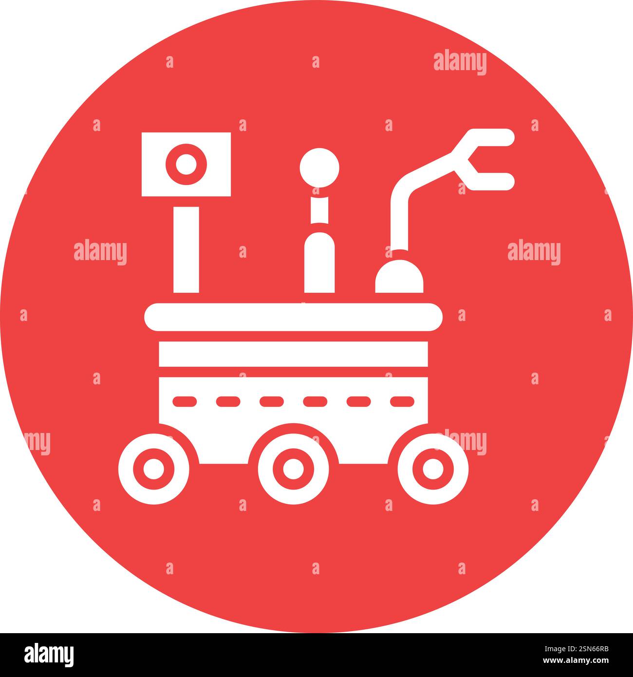 Illustrazione del design dell'icona del vettore Mars rover Illustrazione Vettoriale