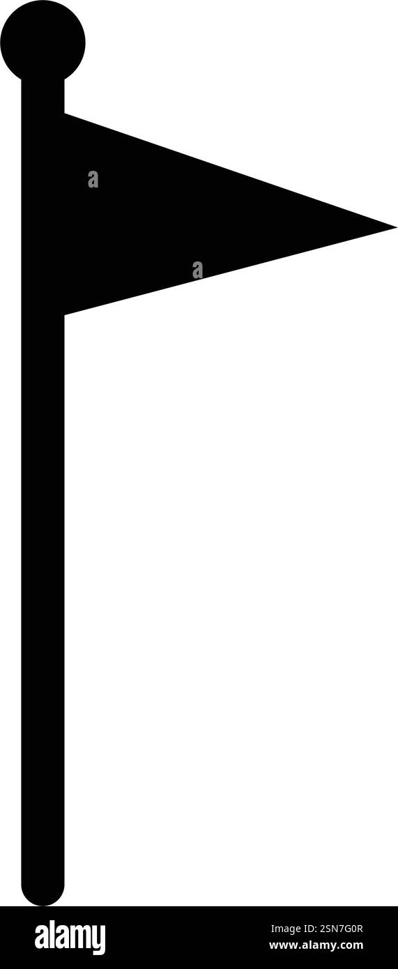 Icona piatta, grafica vettoriale minimale e semplice simbolo nazionale e simbolo emblema Illustrazione Vettoriale