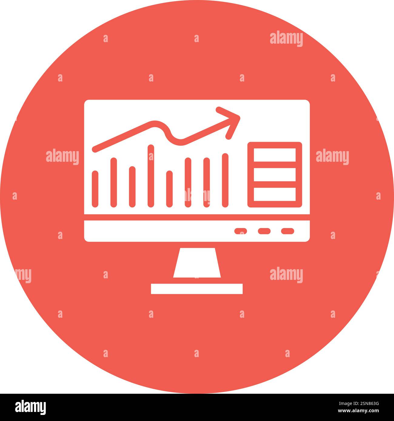 Illustrazione del progetto dell'icona del vettore del report di vendita Illustrazione Vettoriale