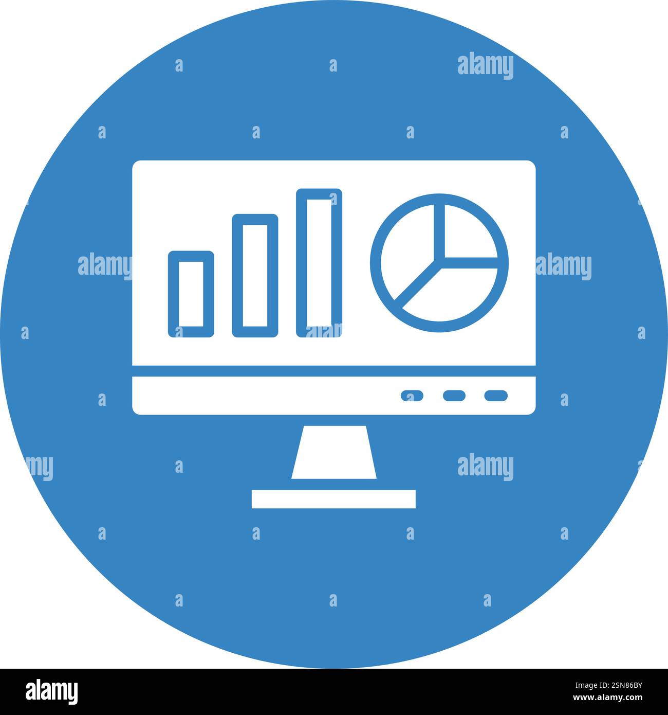 Illustrazione del progetto dell'icona del vettore del rapporto statistico Illustrazione Vettoriale