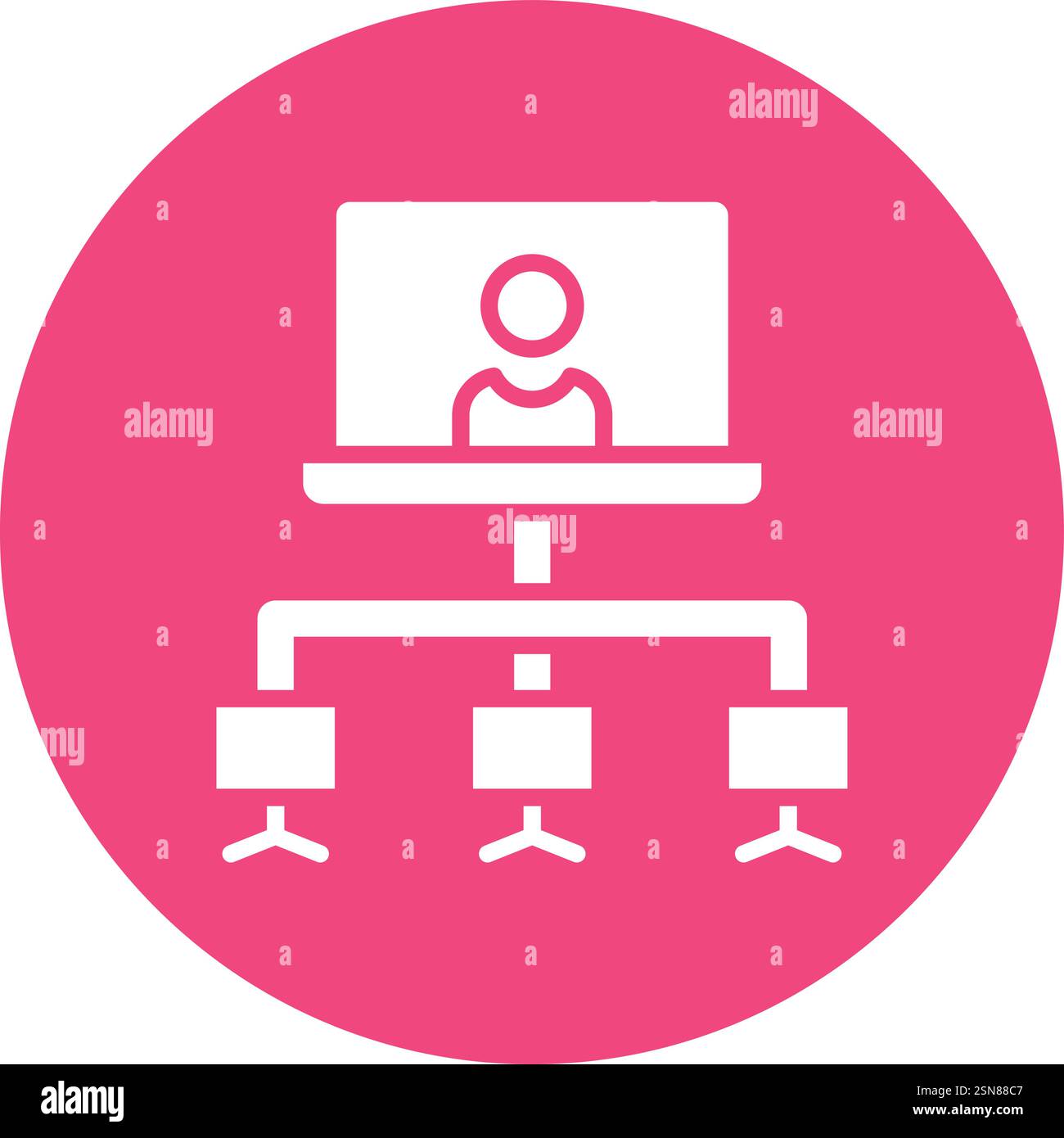 Illustrazione di progettazione dell'icona vettoriale del server client Illustrazione Vettoriale