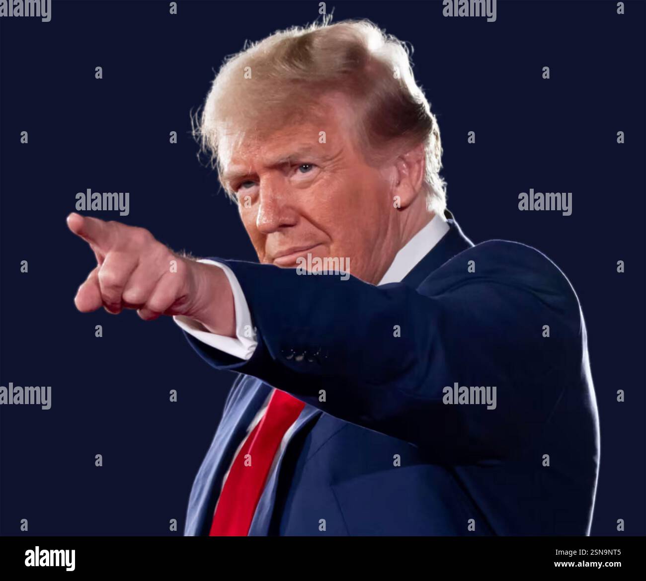 DONALD TRUMP presidente degli Stati Uniti all'inizio del 2025. Foto: Casa Bianca Foto Stock