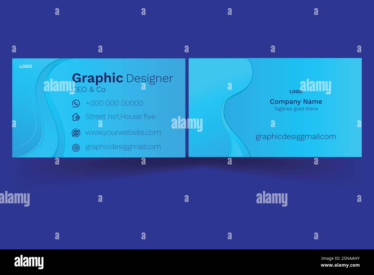 Nuovo design dei biglietti da visita Illustrazione Vettoriale