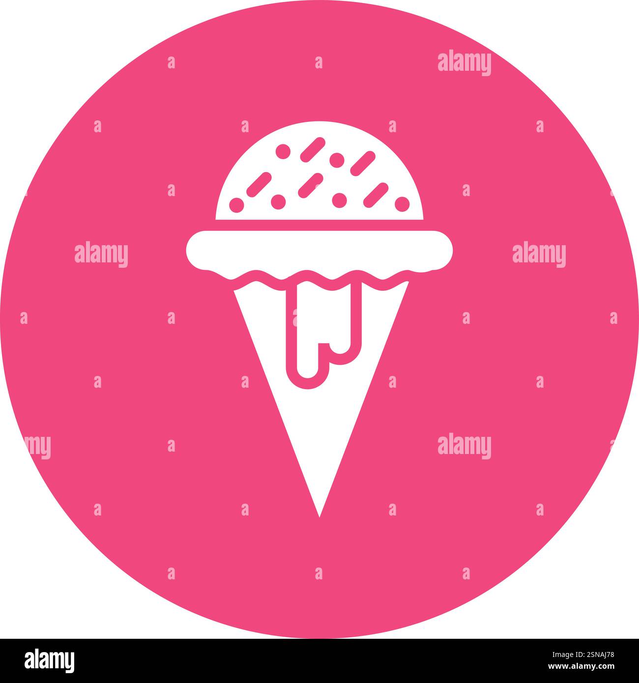 Illustrazione del design dell'icona Vector del gelato Illustrazione Vettoriale