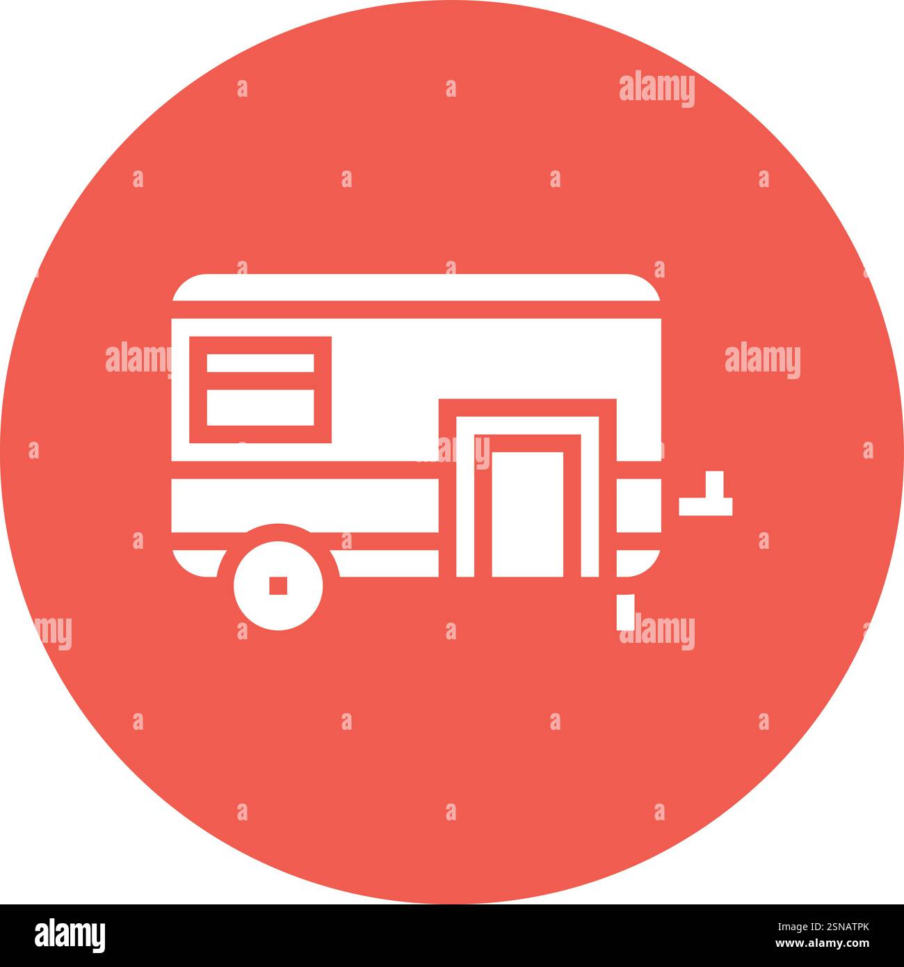 Illustrazione del design dell'icona del vettore del rimorchio da viaggio Illustrazione Vettoriale