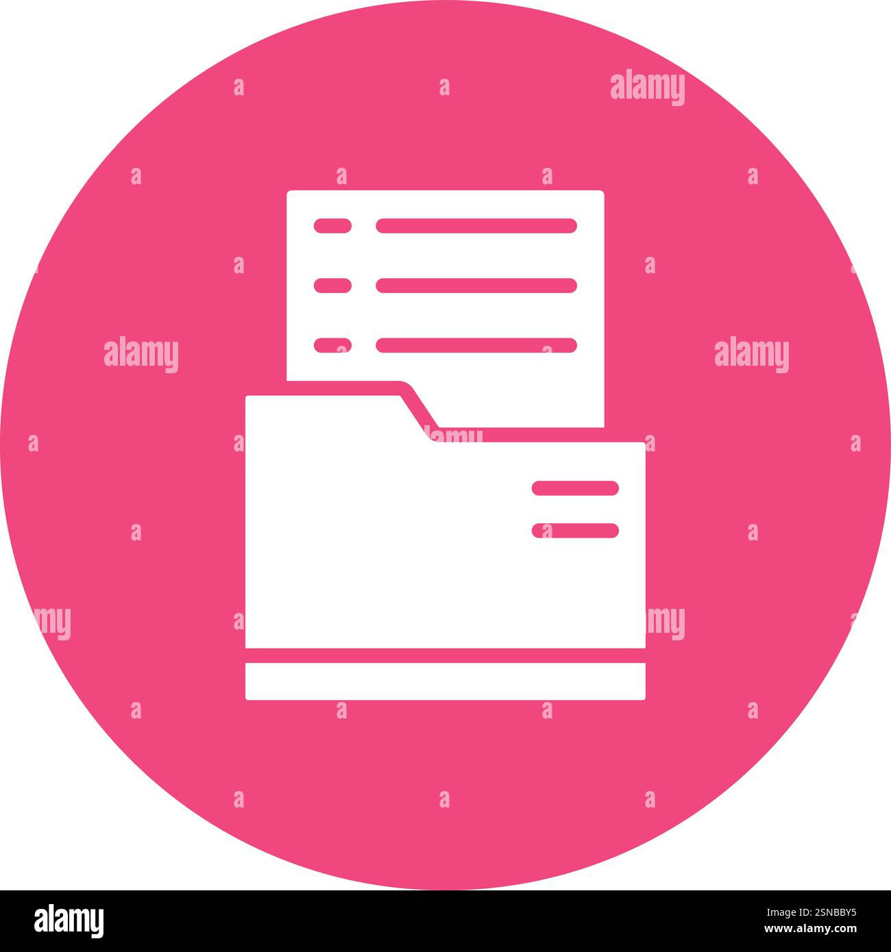 Illustrazione di progettazione dell'icona del vettore dossier Illustrazione Vettoriale