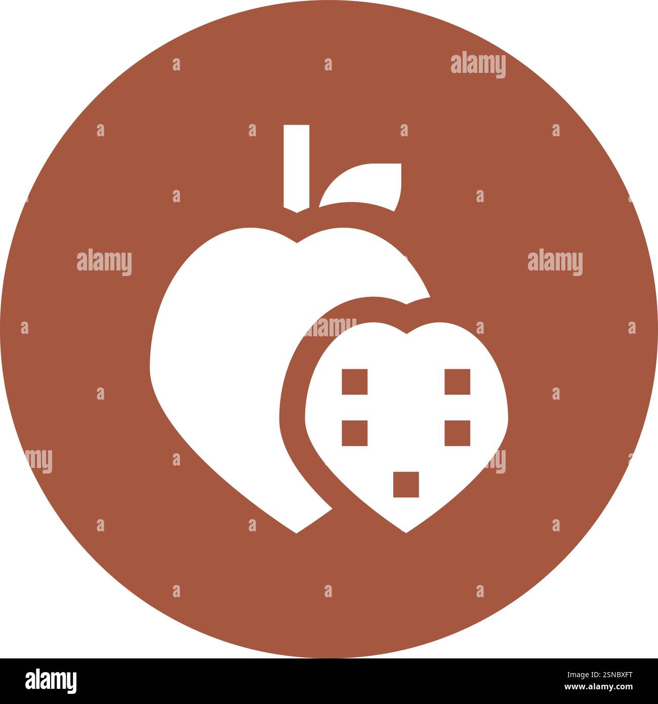 Illustrazione del design dell'icona del vettore Apple Custard Illustrazione Vettoriale