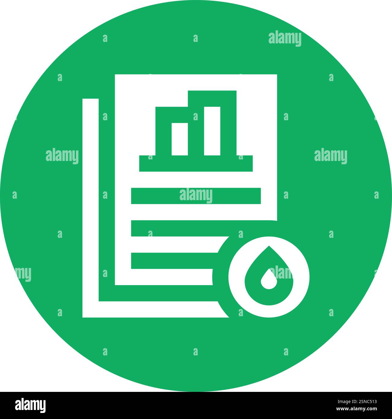 Illustrazione del progetto dell'icona del vettore del rapporto analitico dell'olio Illustrazione Vettoriale