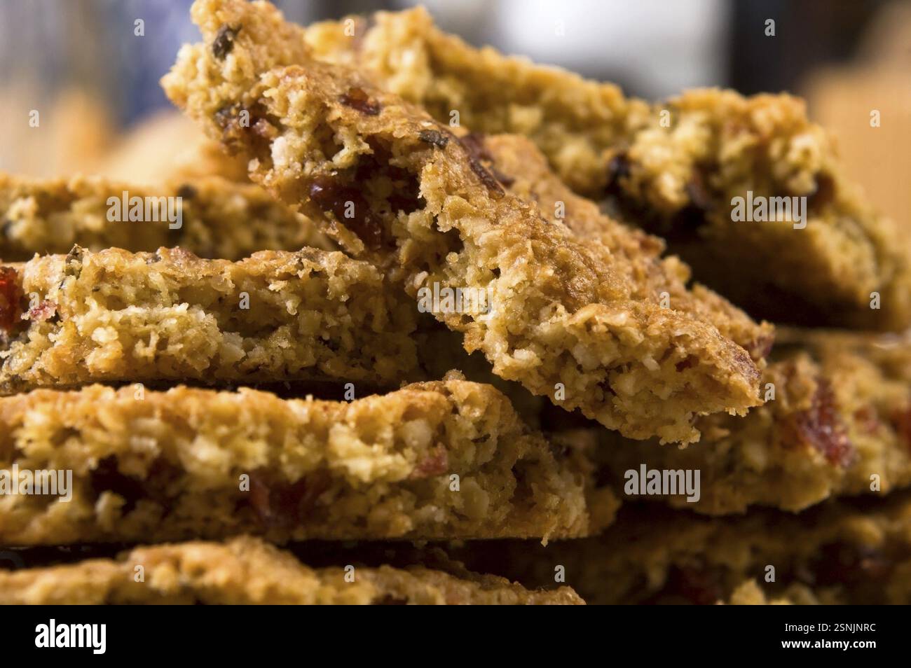 Biscotti ai mirtilli appena sfornati, lodz, polonia Foto Stock