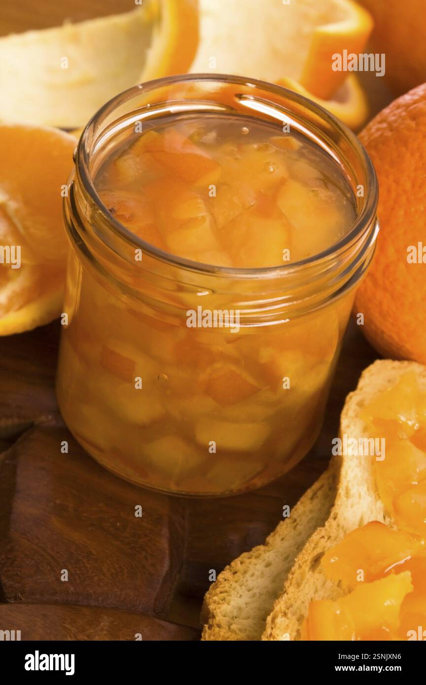 Marmellata d'arancia fatta in casa, lodz, polonia Foto Stock