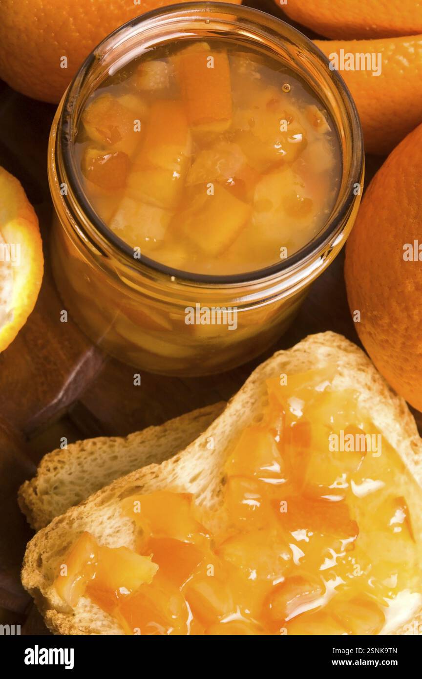 Marmellata d'arancia fatta in casa, lodz, polonia Foto Stock