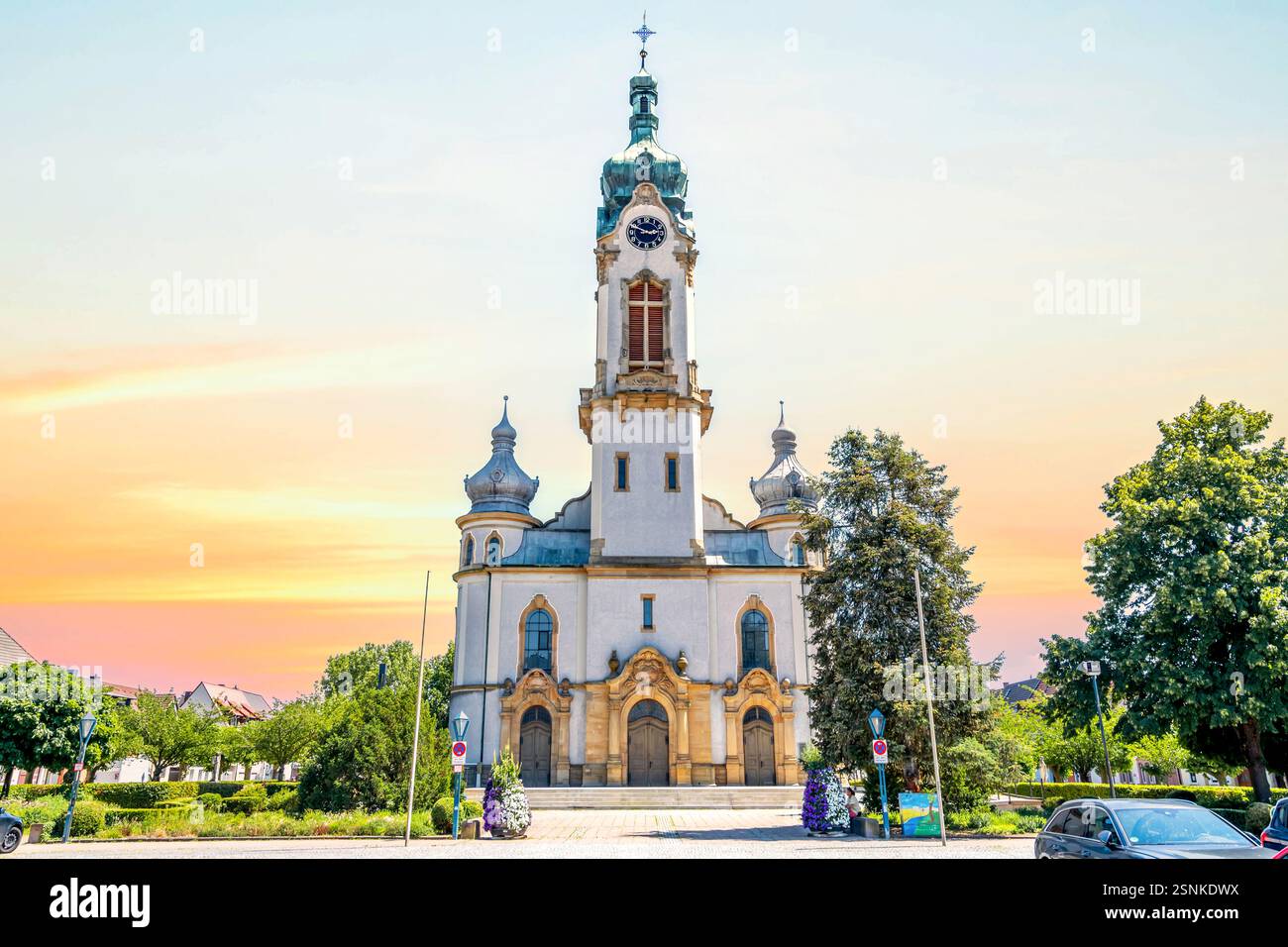 Città vecchia di Hockenheim, Germania Foto Stock