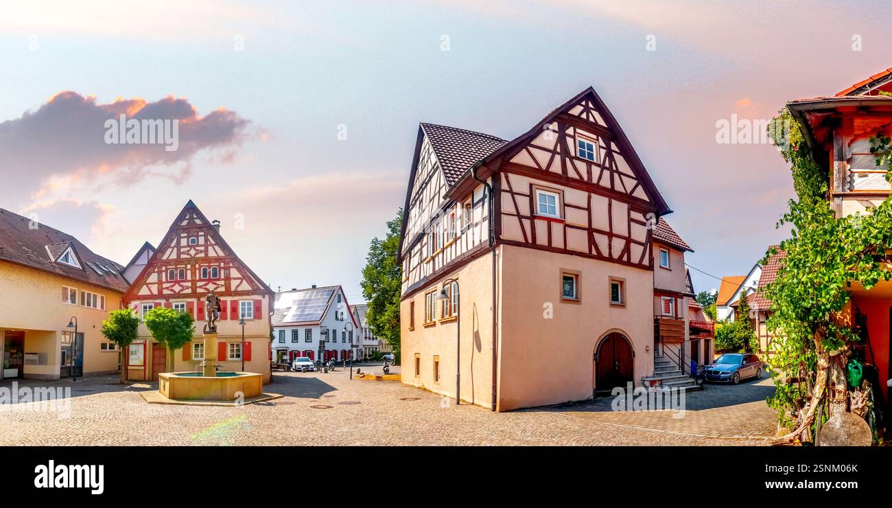 Città vecchia di Jagsthausen, Germania Foto Stock