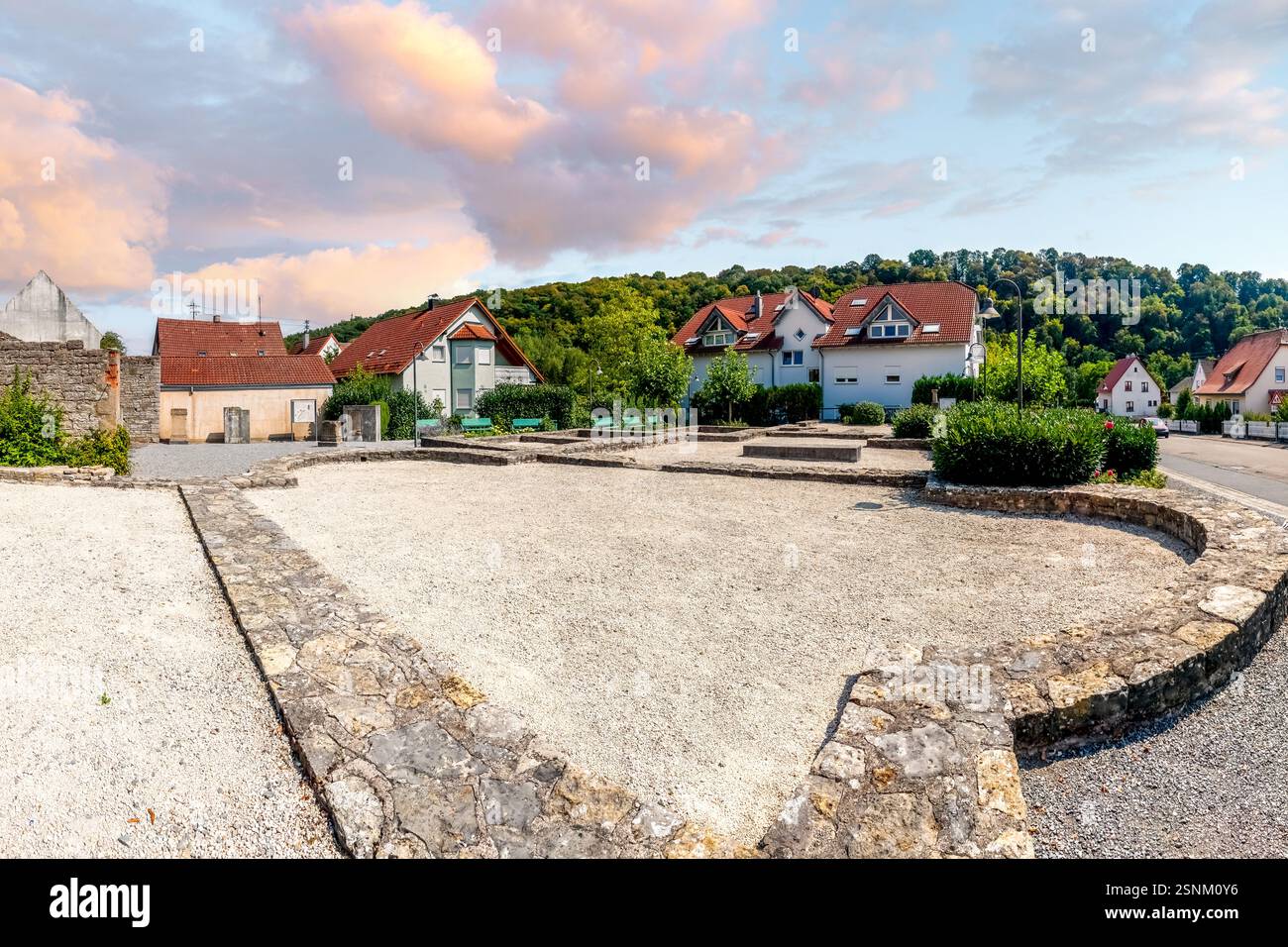Città vecchia di Jagsthausen, Germania Foto Stock