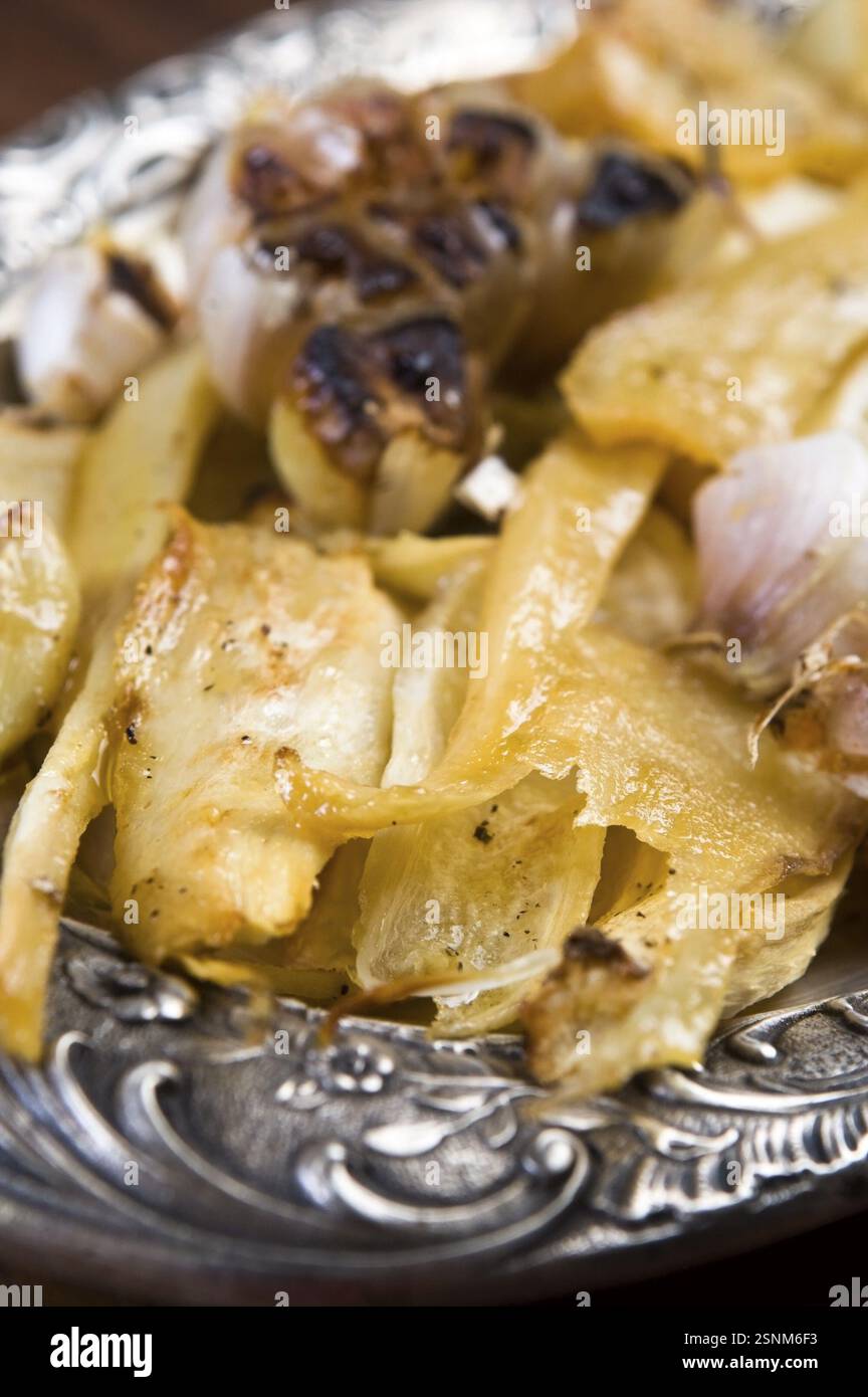 Prezzemolo alla griglia e aglio in salsa al miele, lodz, polonia Foto Stock