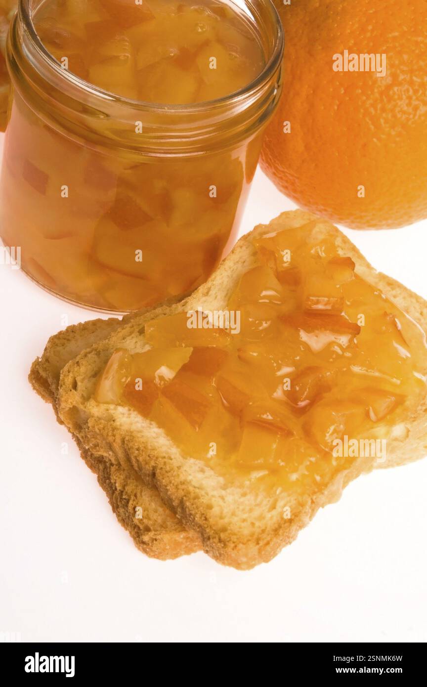 Marmellata d'arancia fatta in casa, lodz, polonia Foto Stock