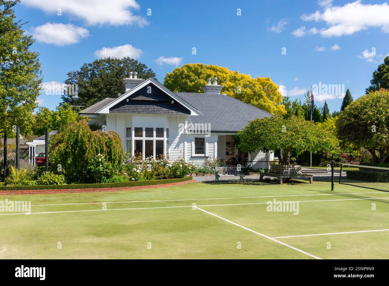 Casa di Kate Sheppard (suffragista) e giardino, Clyde Road, Ilam, Christchurch (Ōtautahi), regione di Canterbury, nuova Zelanda Foto Stock
