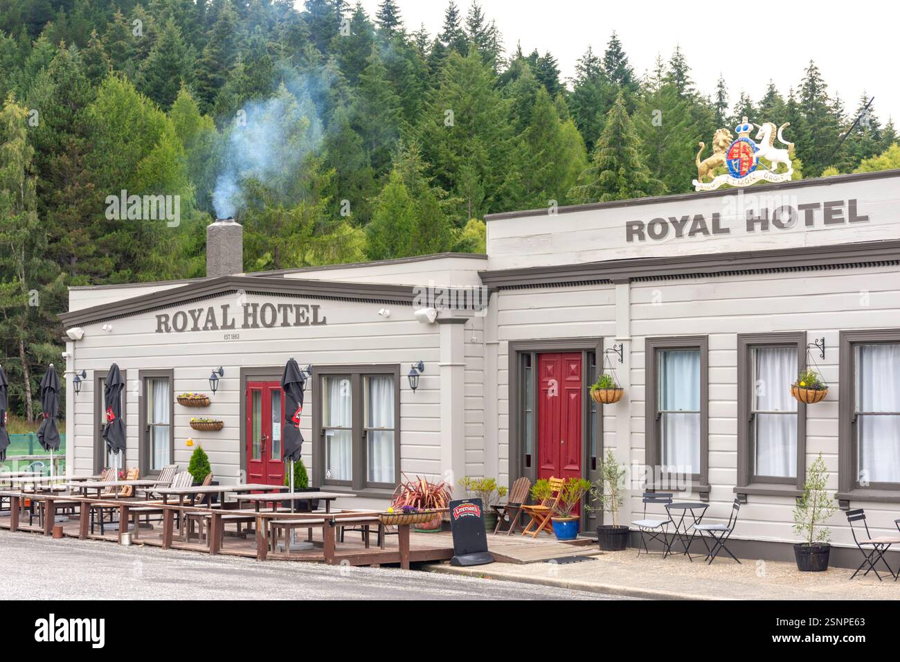 Heritage Royal Hotel & Restaurant, quartiere storico, Earne Street, Naseby, regione di Otago, isola del Sud, nuova Zelanda Foto Stock