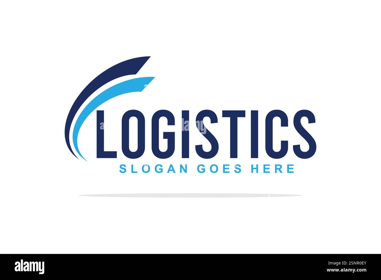 Logo commerciale logistica camion design trasporto rimorchio, express cargo delivery azienda modello idea Illustrazione Vettoriale