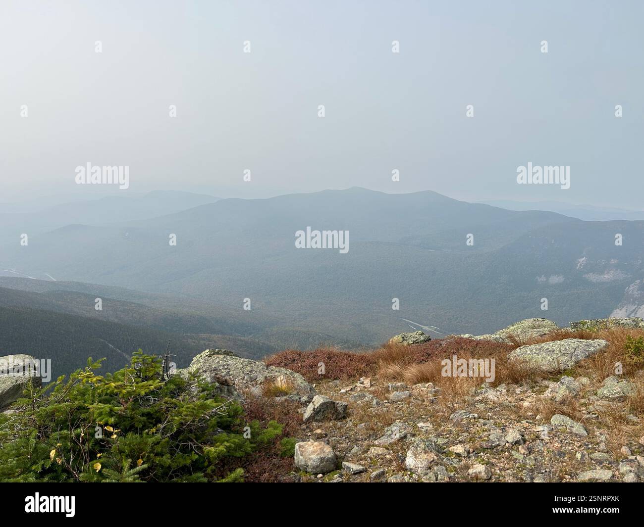 Vista dal Franconia Ridge Trail | Mount Lafayette, New Hamshire - Immagine stock catturata con smartphone