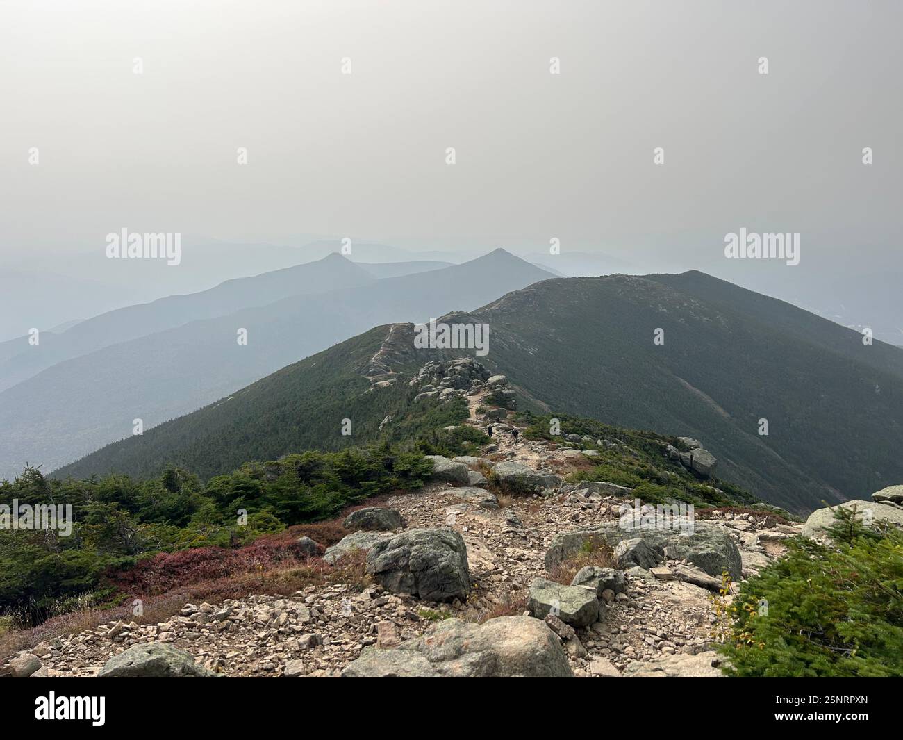 Vista dal Franconia Ridge Trail | Mount Lafayette, New Hamshire - Immagine stock catturata con smartphone