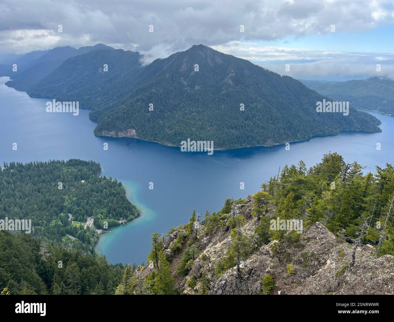 Vista dal monte Storm King | Washington - Immagine stock catturata con smartphone