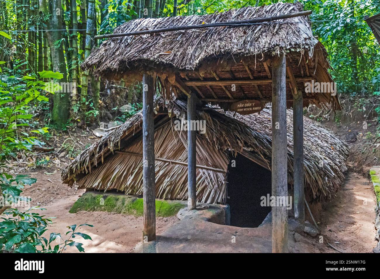 Bunker medico dell'esercito a tunnel di Cu chi, ho chi Minh - Saigon, Vietnam, sabato 9 novembre 2024. Foto: David Rowland / One-Image.com Foto Stock