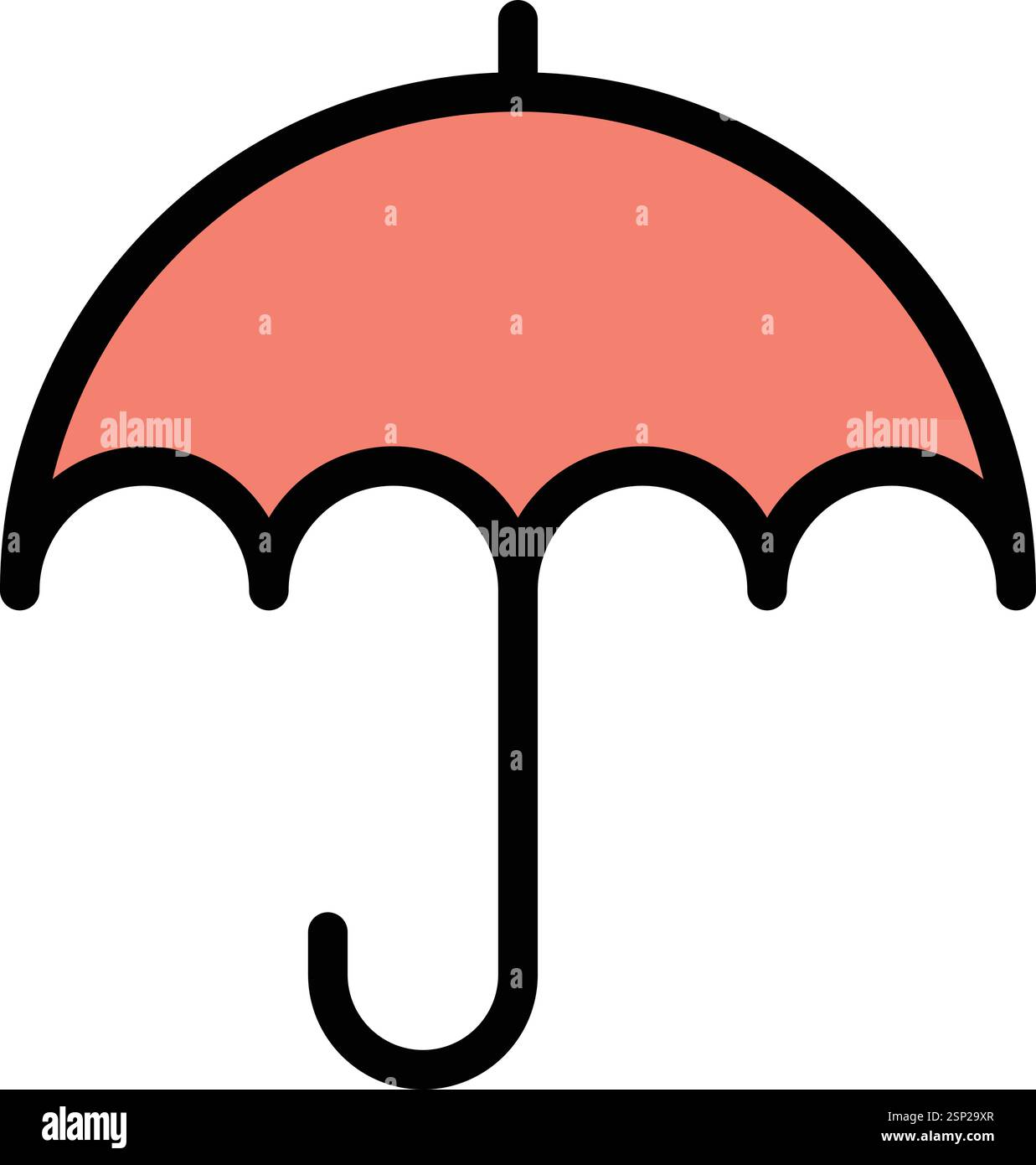 Illustrazione del design dell'icona vettoriale della luce ombrello Illustrazione Vettoriale