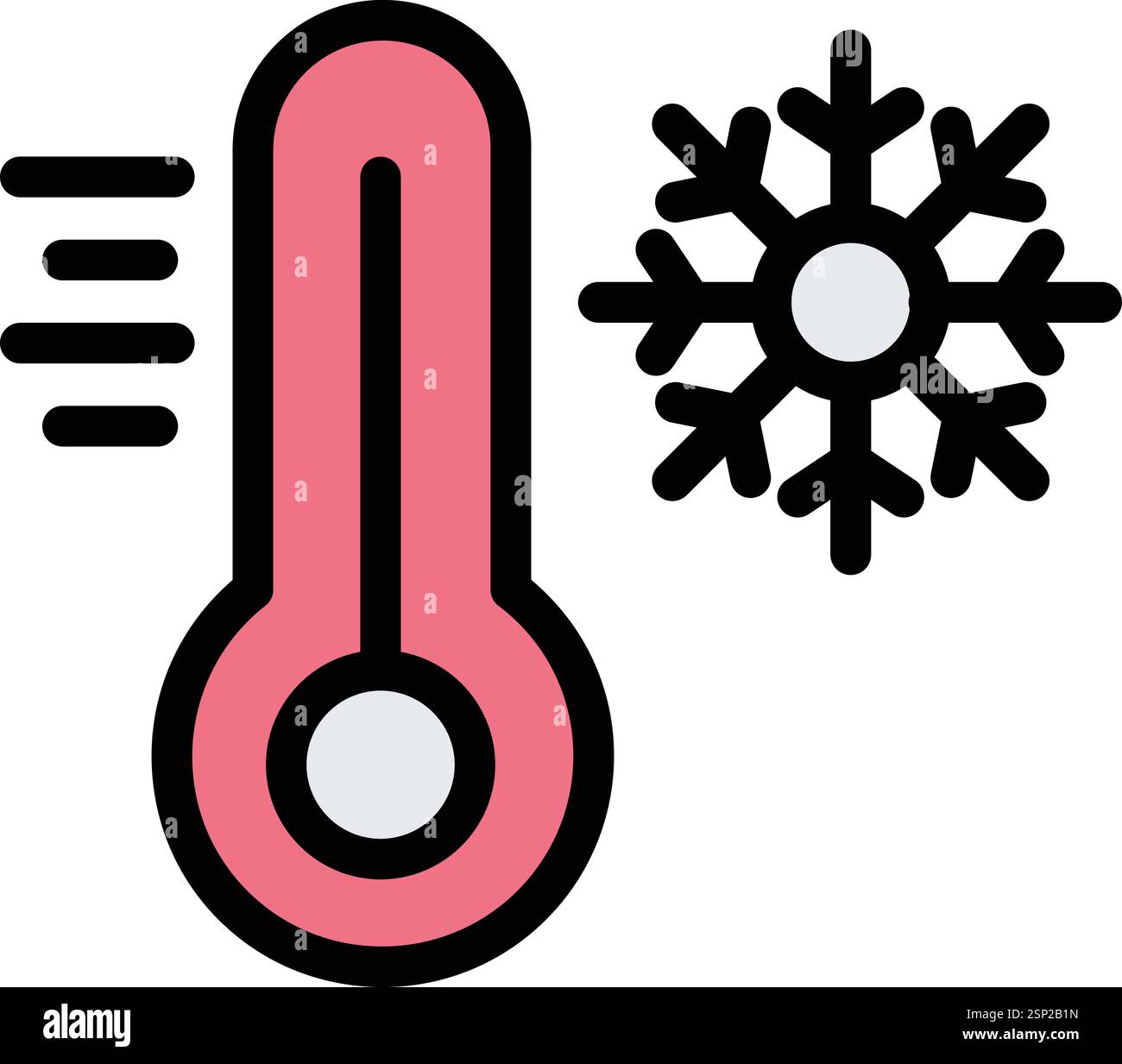 Illustrazione della progettazione di icone vettoriali a freddo Illustrazione Vettoriale