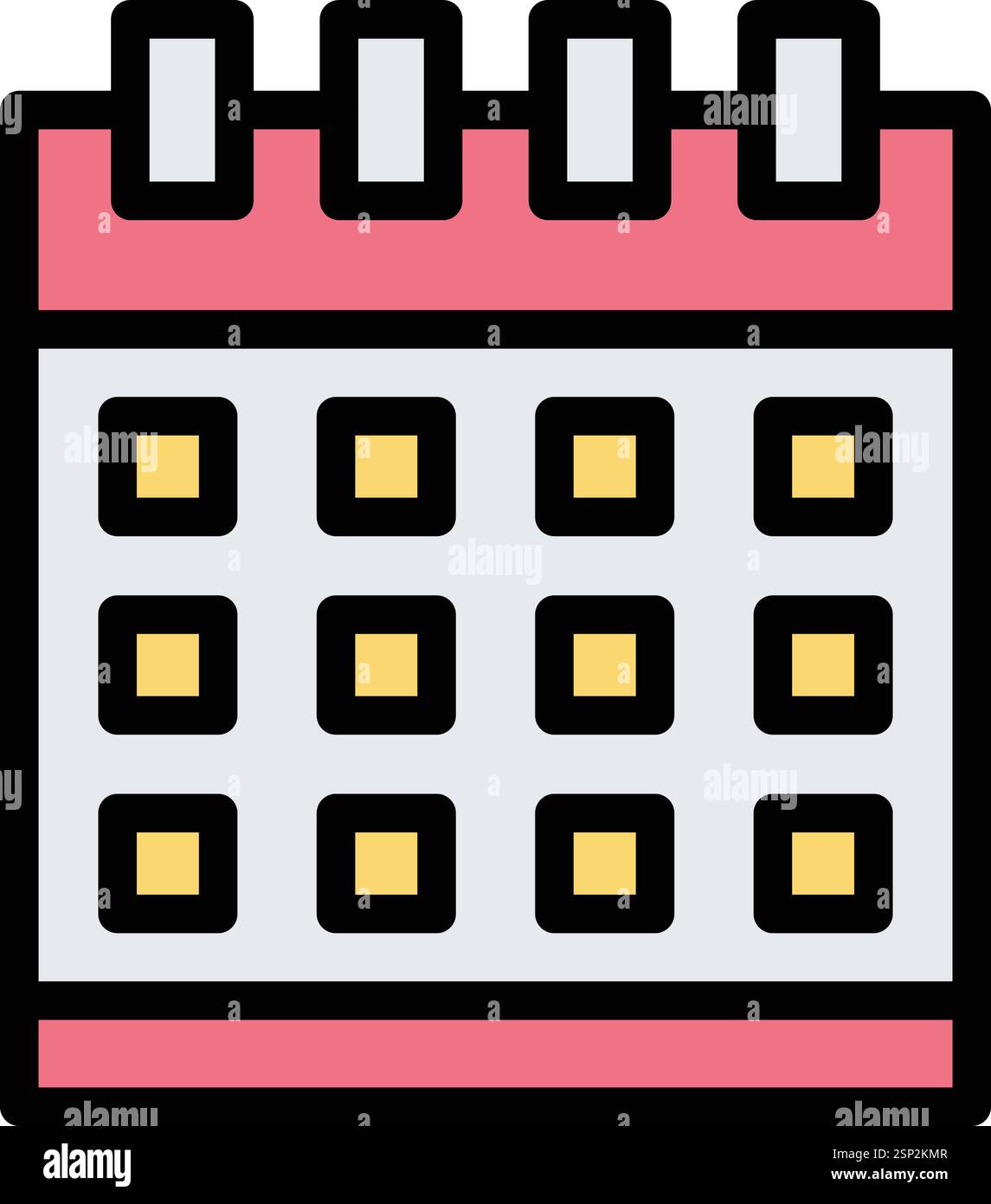 Illustrazione del disegno dell'icona del vettore del calendario Illustrazione Vettoriale