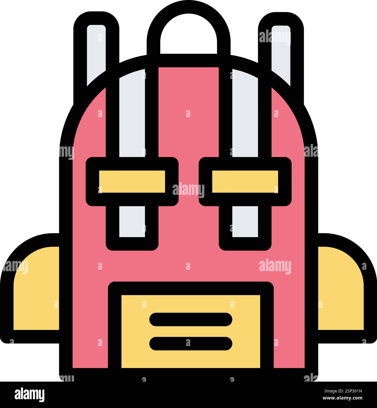 Illustrazione del design dell'icona del vettore Bagpack Illustrazione Vettoriale