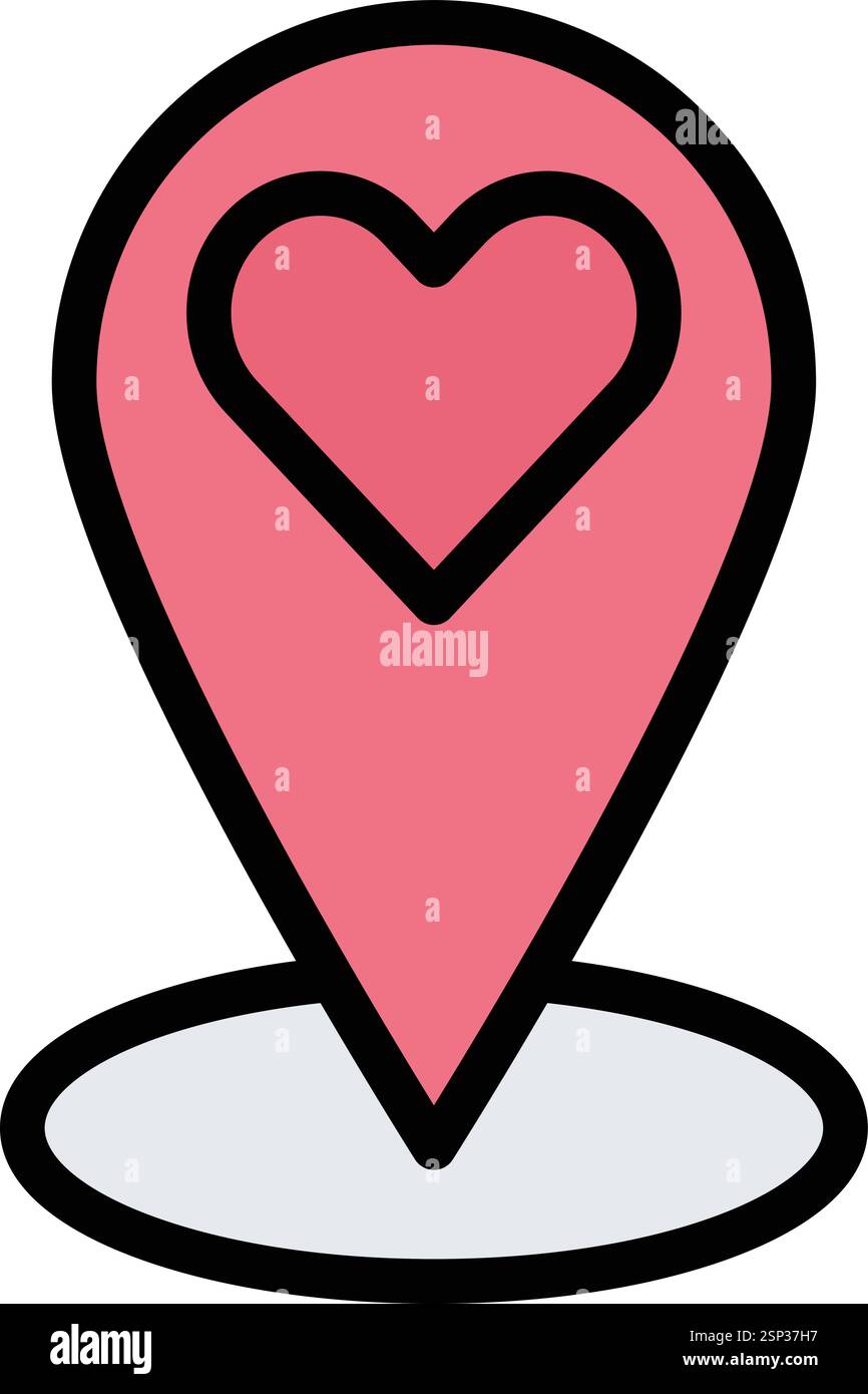 Illustrazione del design dell'icona vettoriale per la location del matrimonio Illustrazione Vettoriale